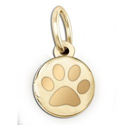 Dog s Paw Print Round  Picture Locket