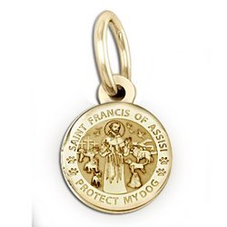 Saint Francis of Assisi   Protect My Dog   Round  Picture Locket