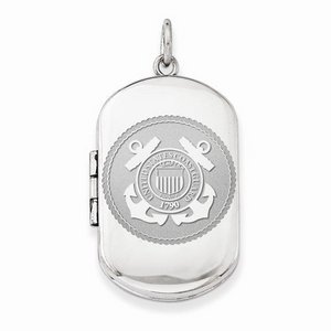 Sterling Silver US Coast Guard Dogtag Locket