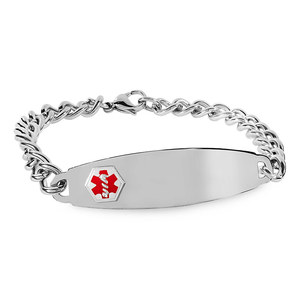 Stainless Steel Men s Medical ID Bracelet