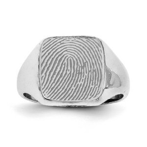 Custom Men s Fingerprint Signet Ring