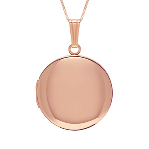 14k Rose Gold Round Photo Locket