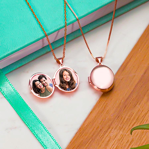 Rose Gold Plated Classic Oval Photo Locket