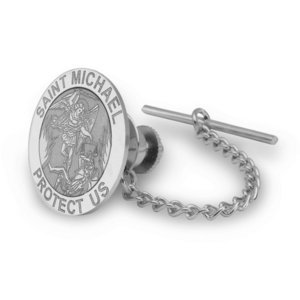 Saint Michael Religious Tie Tack   EXCLUSIVE 