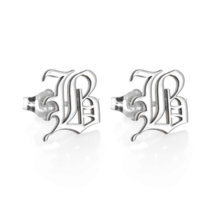 Old English Initial Earrings