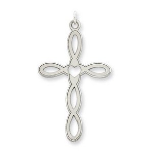 Sterling Silver Laser Designed Cross Charm