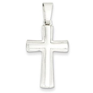 Sterling Silver Polished Cross Pendant