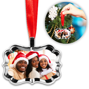 Stainless Steel Rectangle Fancy Photo Frame Engraved Ornament