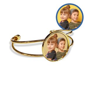 Photo Engraved Bangle Bracelet