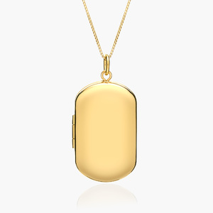 14k Gold Filled Dog Tag Photo Locket