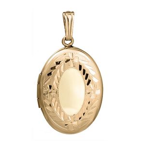 14K Gold Filled Oval Photo Locket