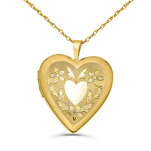 14k Gold Filled Love Heart Photo Locket