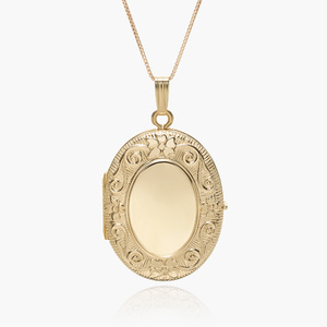 14K Gold Filled Oval 4 Photo Locket