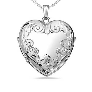 Sterling Silver Heart Four Photo Locket