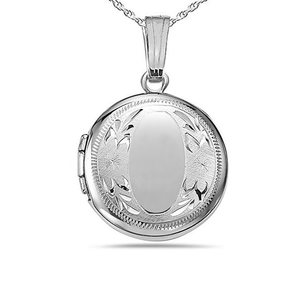 Sterling Silver Round Photo Locket