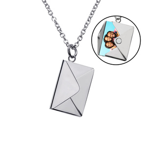 Stainless Steel Envelope Photo Locket