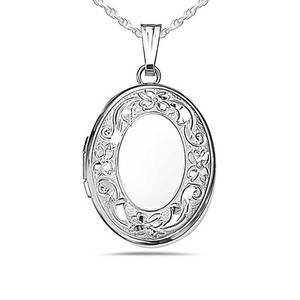 Sterling Silver Oval Small Photo Locket