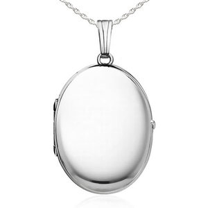 Sterling Silver Oval Four Photo Locket