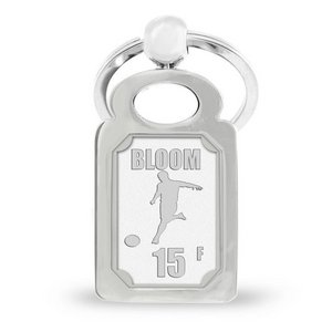 Personalized Stainless Steel Soccer Keychain
