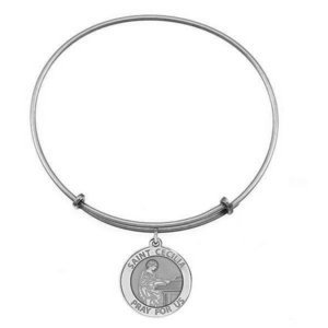 Expandable Bracelet W  Saint Cecilia Charm