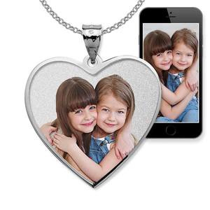 Heart with Border Photo Pendant Charm