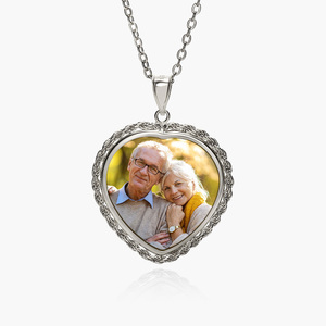 Heart with Rope Frame Photo Pendant Picture Charm