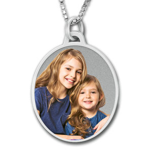 Oval with Border Photo Pendant Charm