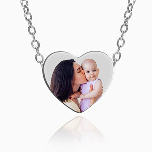 Custom Photo Stainless Steel Heart Necklace