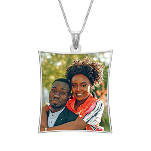 Curved Rectangle Photo Pendant Charm  EXCLUSIVE 