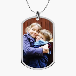 Stainless Steel Photo Dog Tag Photo Pendant with Chain