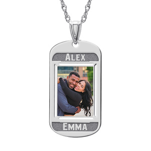 Dog Tag with 2 Names Etched