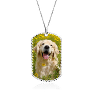 Photo Engraved Dog Tag Pendant