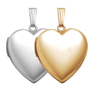 Build Your Own Gold 2 Picture Heart Locket