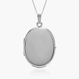 Build Your Own Sterling Silver 4 or Four Picture Oval Locket