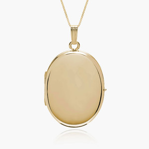 Build Your Own 14K Gold 4 Picture Oval Locket