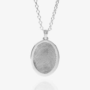 3D Oval with Fingerprint