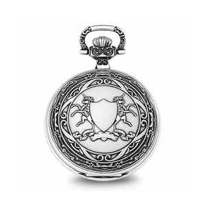 Charles Hubert Paris Antique Chrome Finish Hunter Case Mechanical Pocket Watch