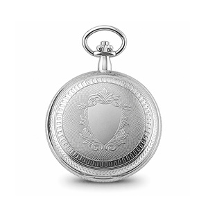 Charles Hubert Chrome Tone Two Photo Pocket Watch