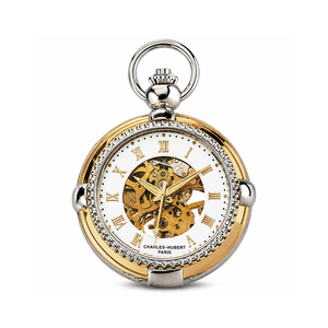 Charles Hubert Open Faced Two Tone Pocket Watch