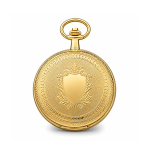 Charles Hubert Gold Tone Two Photo Pocket Watch
