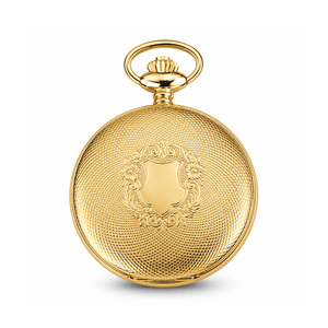 Charles Hubert Photo Gold Tone Shield Pocket Watch