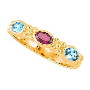 Mother s Ring with Three Birthstones