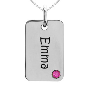 Birthstone Mini Dog Tag