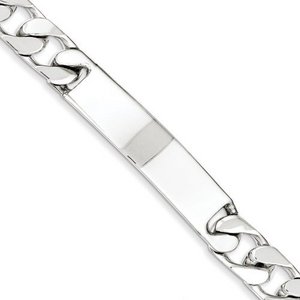 Custom Engraved Sterling Silver Men s Curb Link ID Bracelet