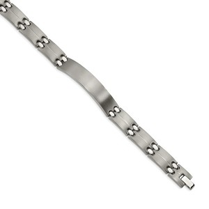 Custom Engraved Titanium Men s 9in ID Bracelet