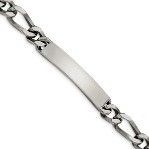 Custom Engraved Stainless Steel Men s Figaro Link ID Bracelet