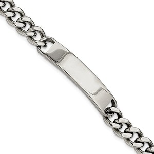 Custom Engraved Stainless Steel Men s Curb Link ID Bracelet