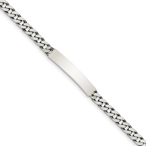 Custom Engraved Sterling Silver Women s Curb Link ID Bracelet