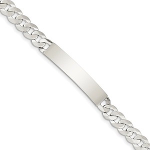 Custom Engraved Sterling Silver Women s Curb Link ID Bracelet