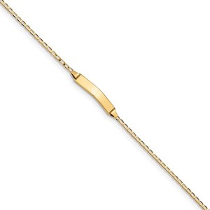 Custom Engraved 14k Gold Women s Curb Link ID Bracelet